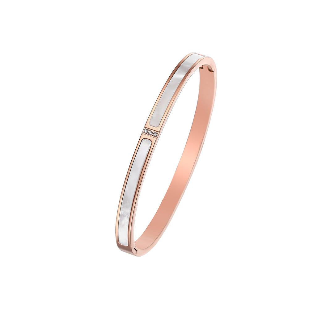 Non-fading Japanese and Korean style simple rose gold bracelet