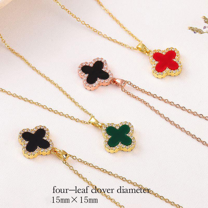 Non-fading Romantic four-leaf clover necklace