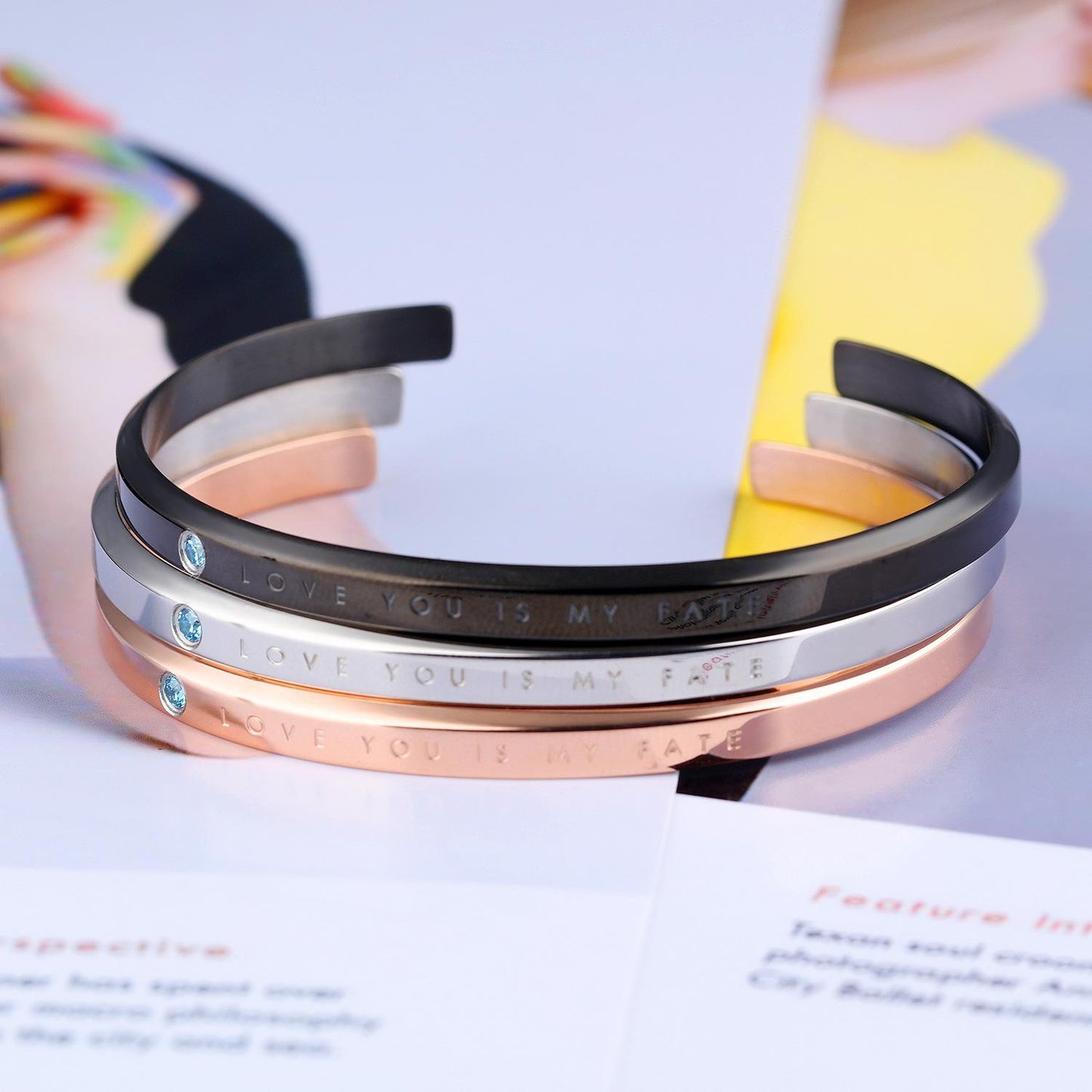 Non-fading Simple men's and women's bracelets open couple bracelets