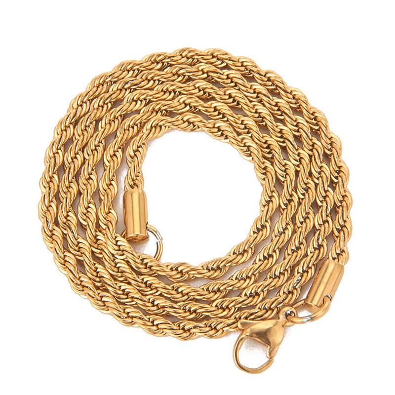 Fashionable INS Stainless Steel Bamboo Twist 2 Layers Clavicle Chain